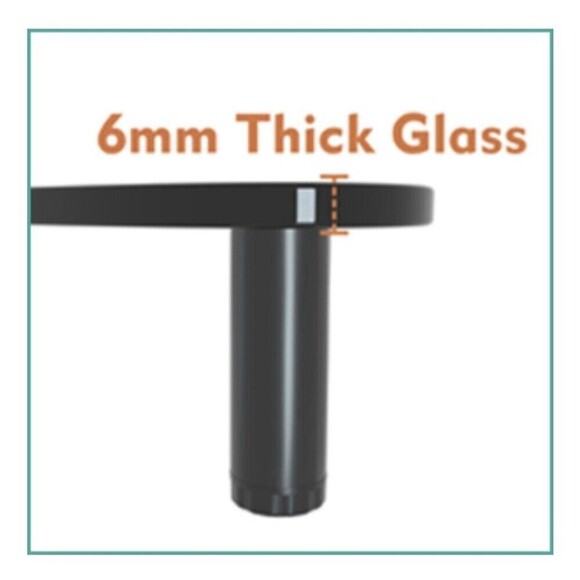 HEMUDU black Tempered Glass Computer Monitor Riser/Triangle Desktop Corner Stand - Picture 5 of 7